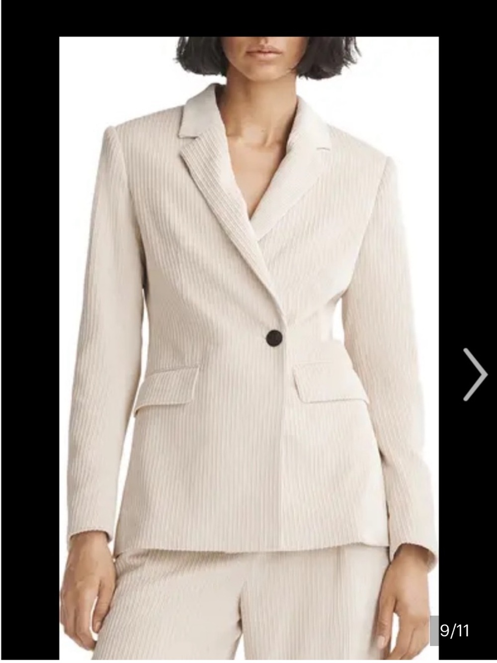 NWT rag & bone Cream Tailored Single-Button Blazer